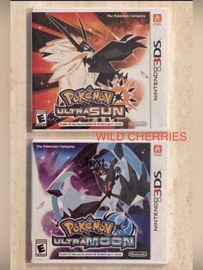 New Pokemon Ultra Sun Nintendo 3DS Game & Pokemon Ultra Moon 3DS Games Sealed